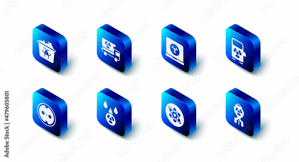 Set Truck with radiation materials, Nuclear laptop, Electric car charging station, bomb, Atom, Acid rain and radioactive cloud, Electrical outlet and Infectious waste icon. Vector Set Truck with radiation materials, Nuclear laptop, Electric car charging station, bomb, Atom, Acid rain and radioactive cloud, Electrical outlet and Infectious waste icon. Vector