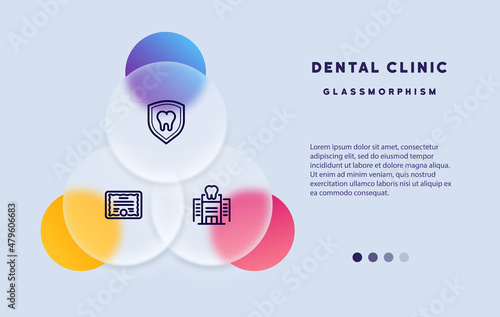 Dental clinic icon set. Teeth care concept. Stomatology. Vector line icon for Business and Advertising