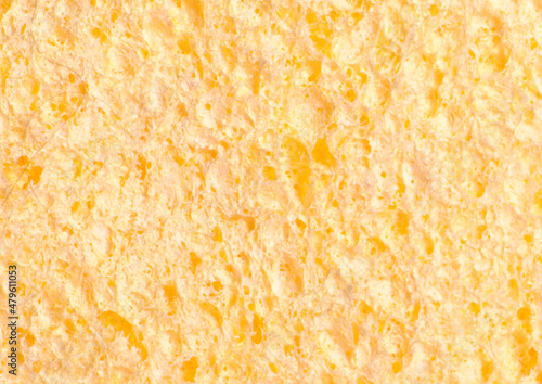 texture of yellow sponge for wash face close up