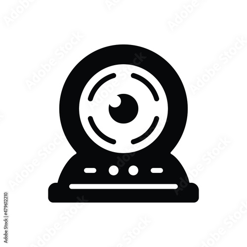 Black solid icon for livecam