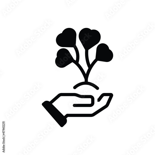 Black solid icon for lives