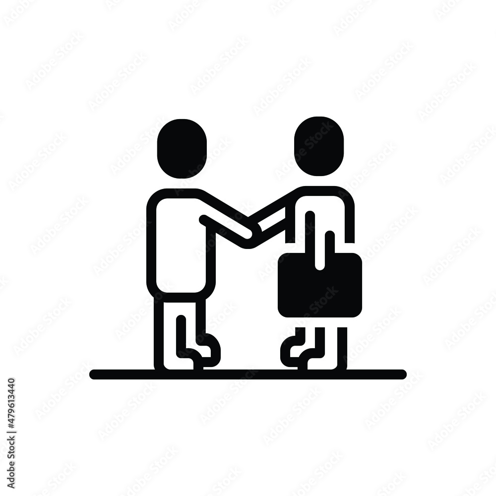 Black solid icon for prospective Black solid icon for prospective