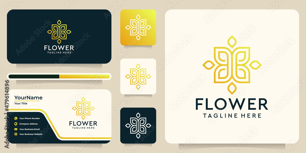 Flower salon spa beauty logo icon design