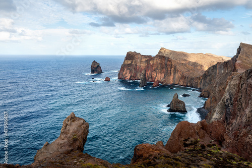 Beautiful Madeira landscape, cliffs of Ponta de Sao Lourenco
