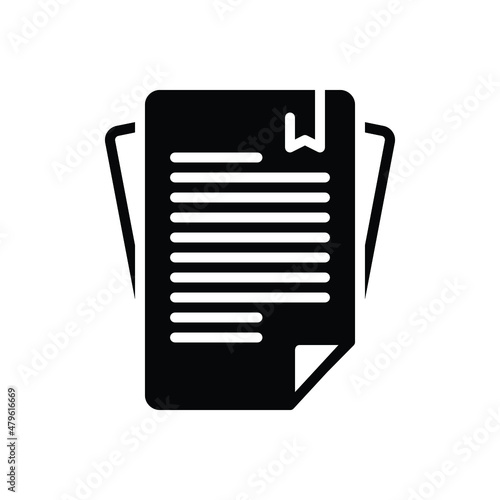 Black solid icon for chapter