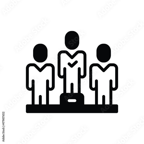 Black solid icon for eligibility