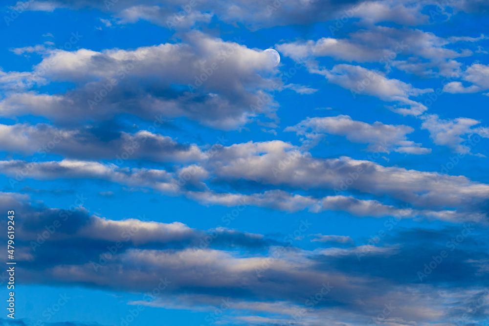 Fototapeta premium Background image of unique clouds shape in the sky. 
