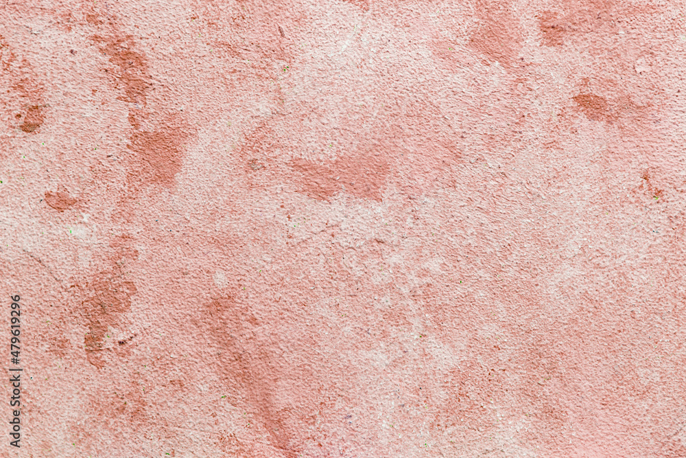 Fototapeta premium Pink concrete texture background with copy space, terracotta grunge cement surface for design