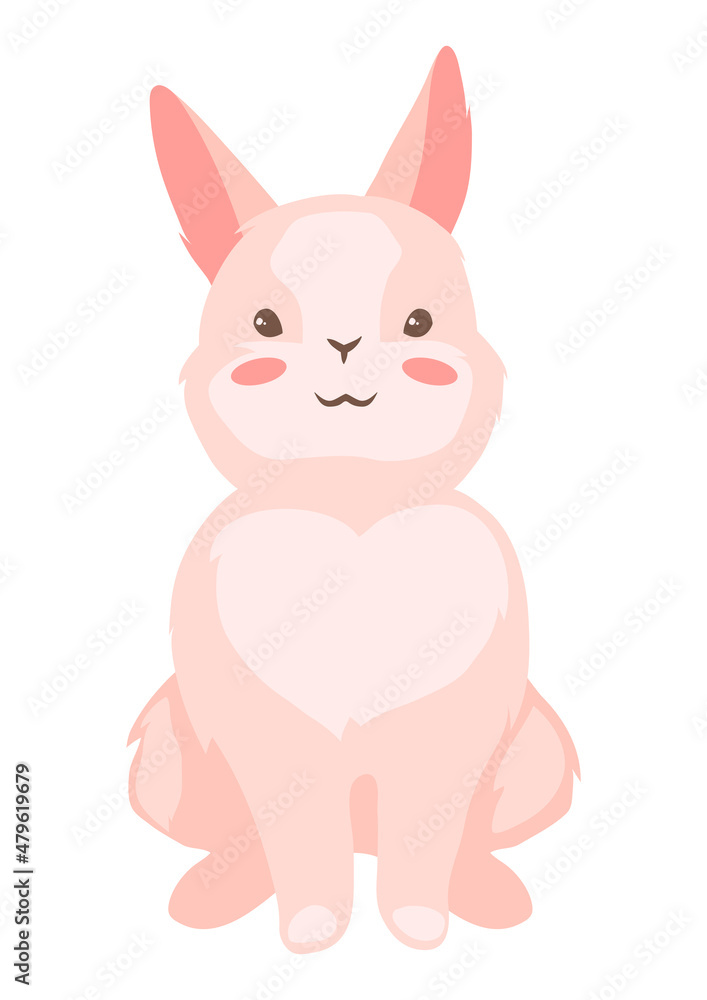 Cute Easter Bunny illustration. Cartoon rabbit character for design. Cute Easter Bunny illustration. Cartoon rabbit character for design.