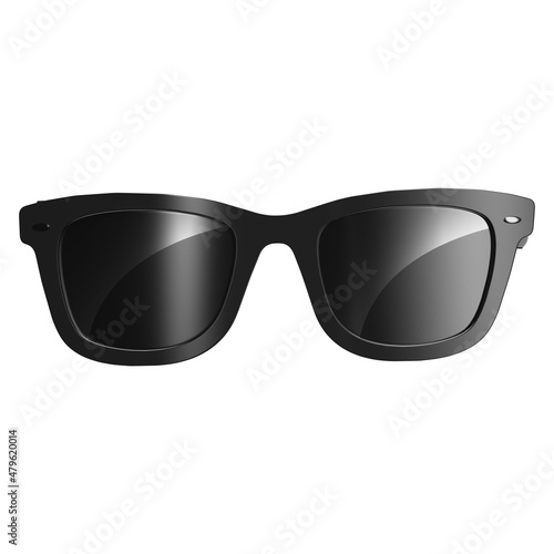 Black front sunglasses with black lenses