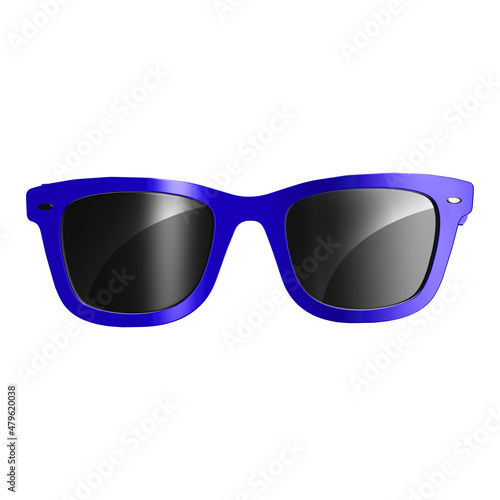 Blue front sunglasses with black lenses