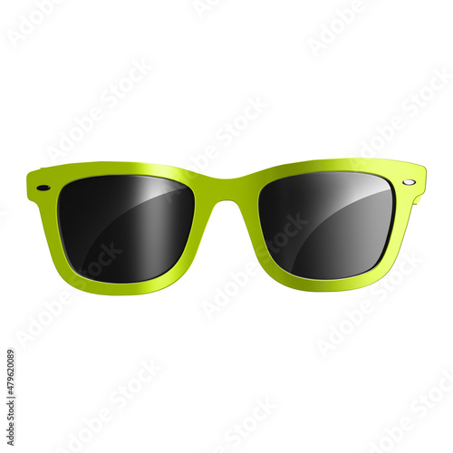 Light green front sunglasses with black lenses