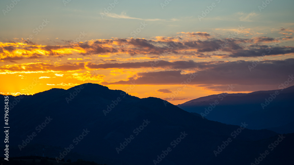 Obraz premium Mountains Silhouettes