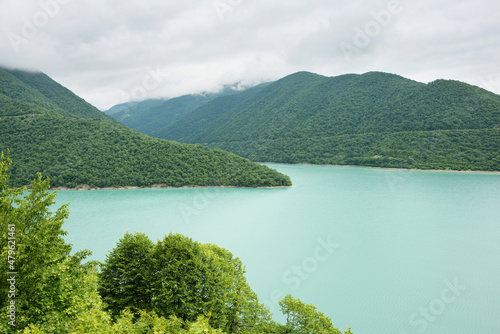 Zhinvali Reservoir in the mountains