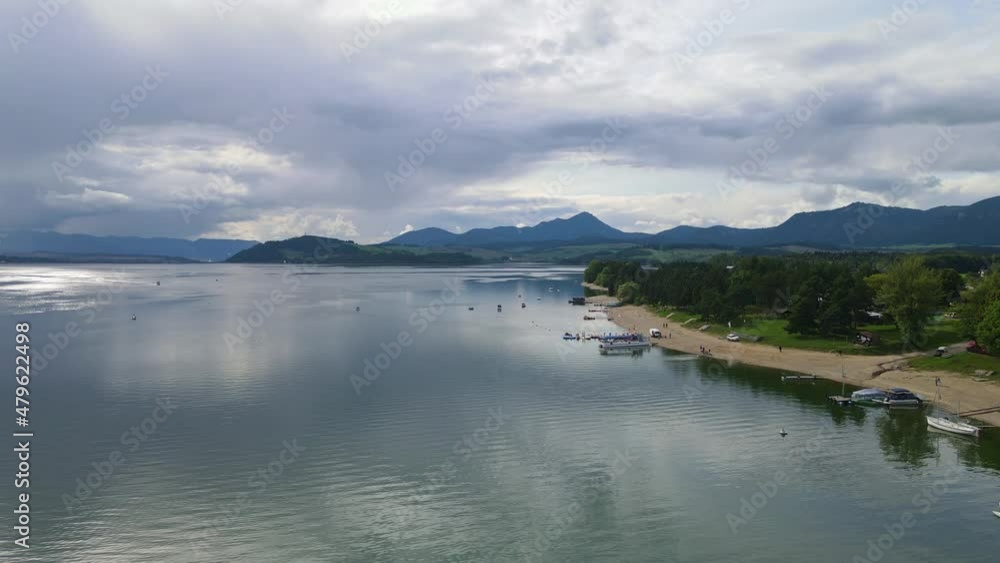 Aerial view of the recreation center Liptovska Mara in Slovakia Aerial view of the recreation center Liptovska Mara in Slovakia
