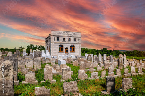  Baal Shem Tov. Old Jewish cemetery. Grave of the spiritual leader Baal Shem Tov  photo