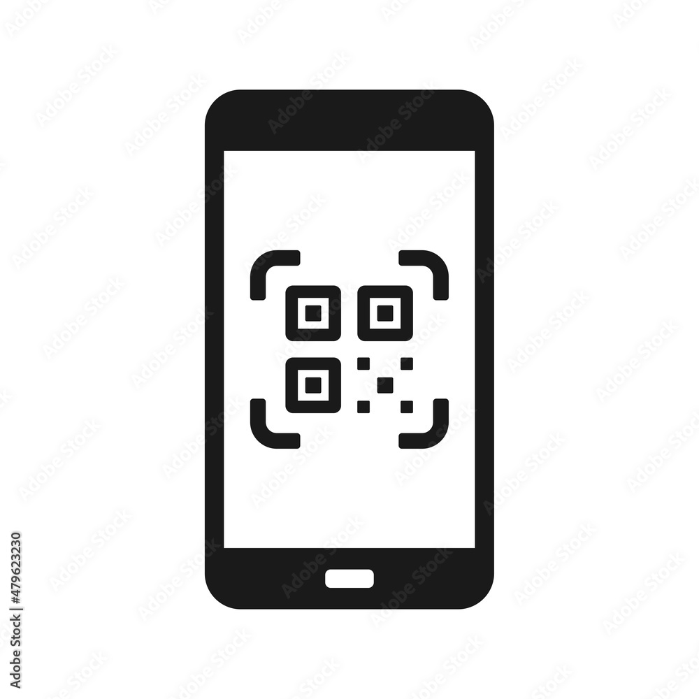 Scan QR code smartphone. Illustration vector Scan QR code smartphone. Illustration vector