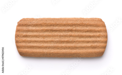 Top view of single ginger biscuit