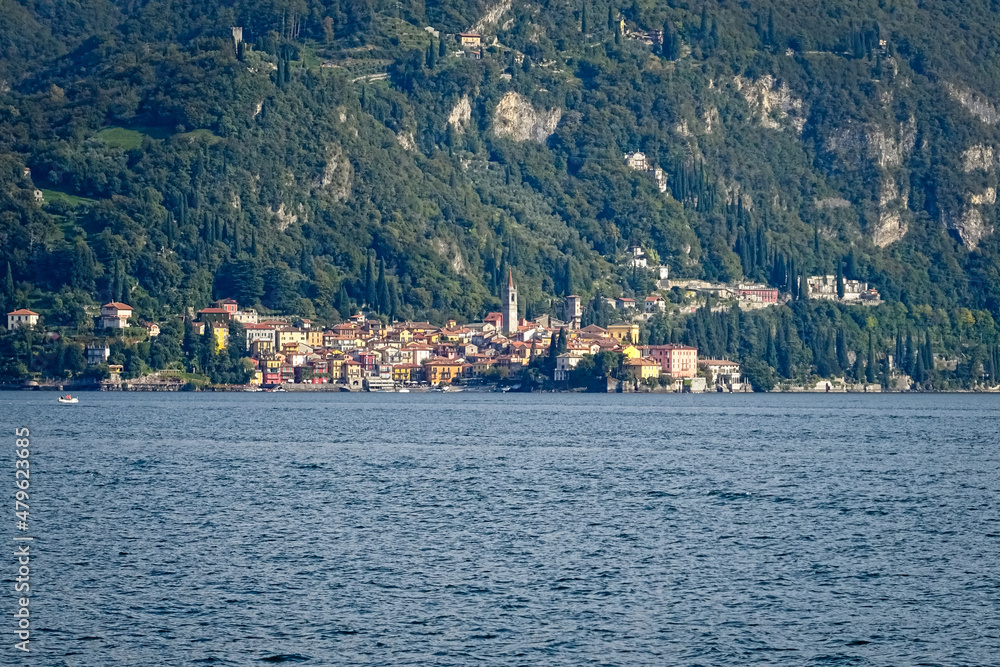 City of Varenna, Lake Como, Italy, view from lake