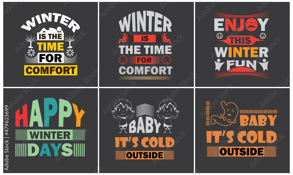 Winter T shirt Design  quotes