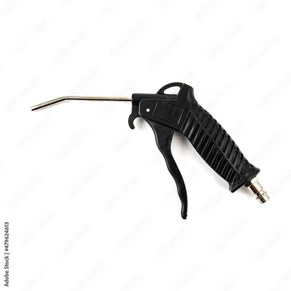 Obraz premium Dust Removing Air Blow Gun Cleaning Pressure Pneumatic Tool over white background