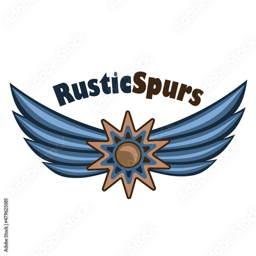 Spurs with wings, vector graphics photo