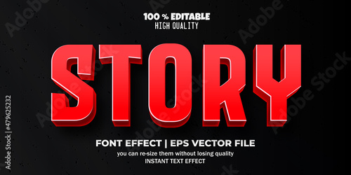 strory editable text effect photo