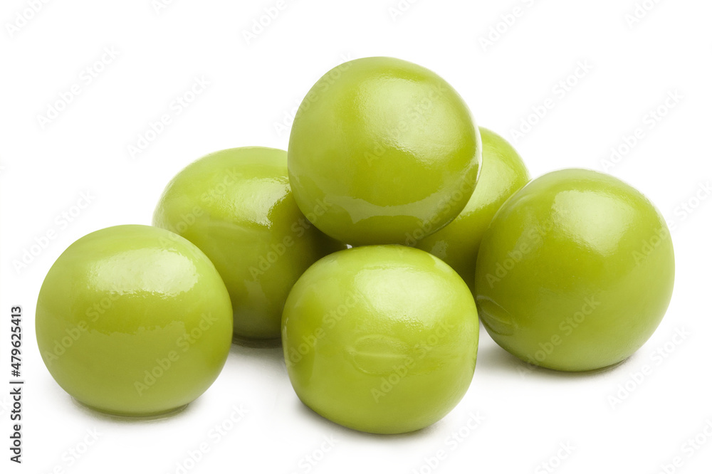 Delicious green peas, isolated on white background Delicious green peas, isolated on white background