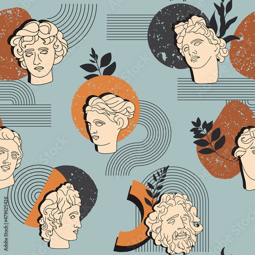 seamless pattern with girl