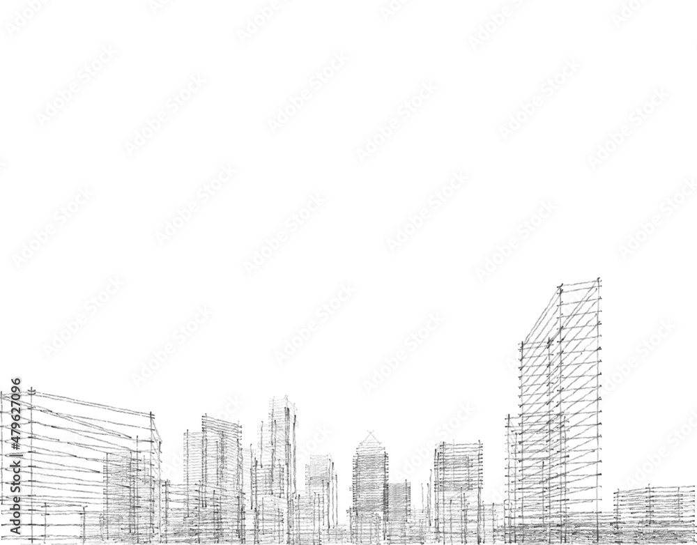 modern city sketch