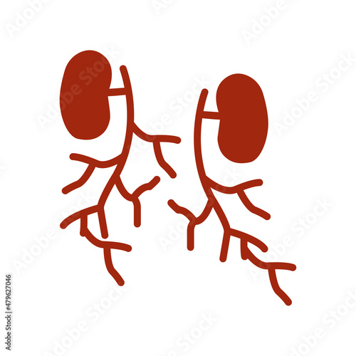 circulatory system icon on a white background, vector illustration