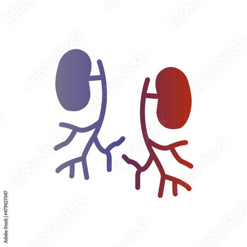 circulatory system icon on a white background, vector illustration