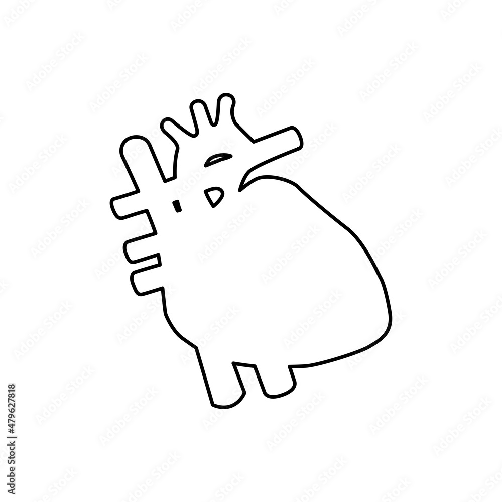 body organs icons, heart on a white background, vector illustration body organs icons, heart on a white background, vector illustration