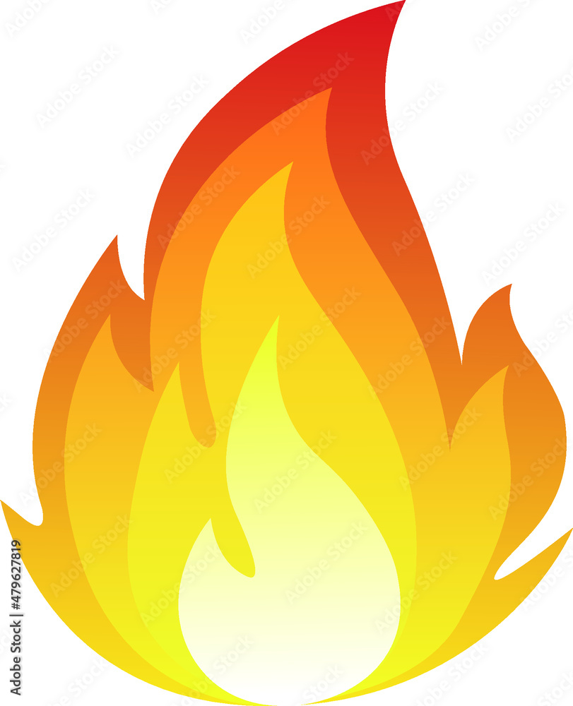 Flame vector icon. Fire emoji Stock Vector Adobe Stock