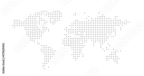 Dotted world map. Stock vec...