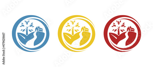 farm icons on white background, vector illustration