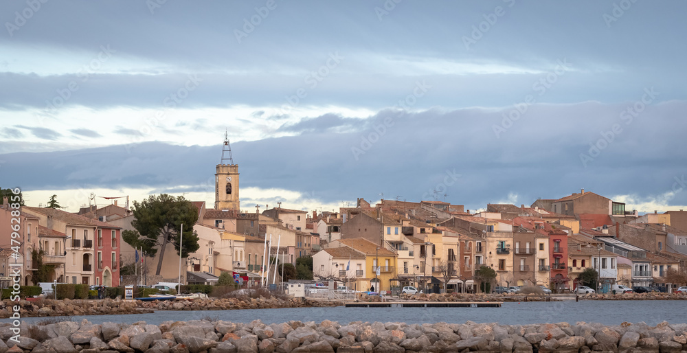 Obraz premium Vue du village de Bouzigues, France.