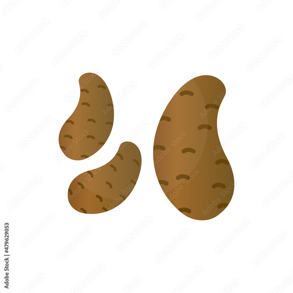 potato icon on a white background, vector illustration potato icon on a white background, vector illustration