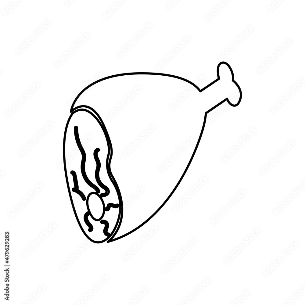meat icon on a white background, vector illustration meat icon on a white background, vector illustration