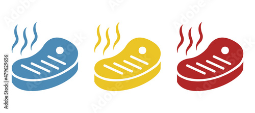 meat icon on a white background, vector illustration