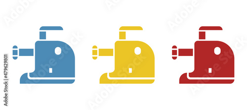 food processor icon on white background, vector illustration