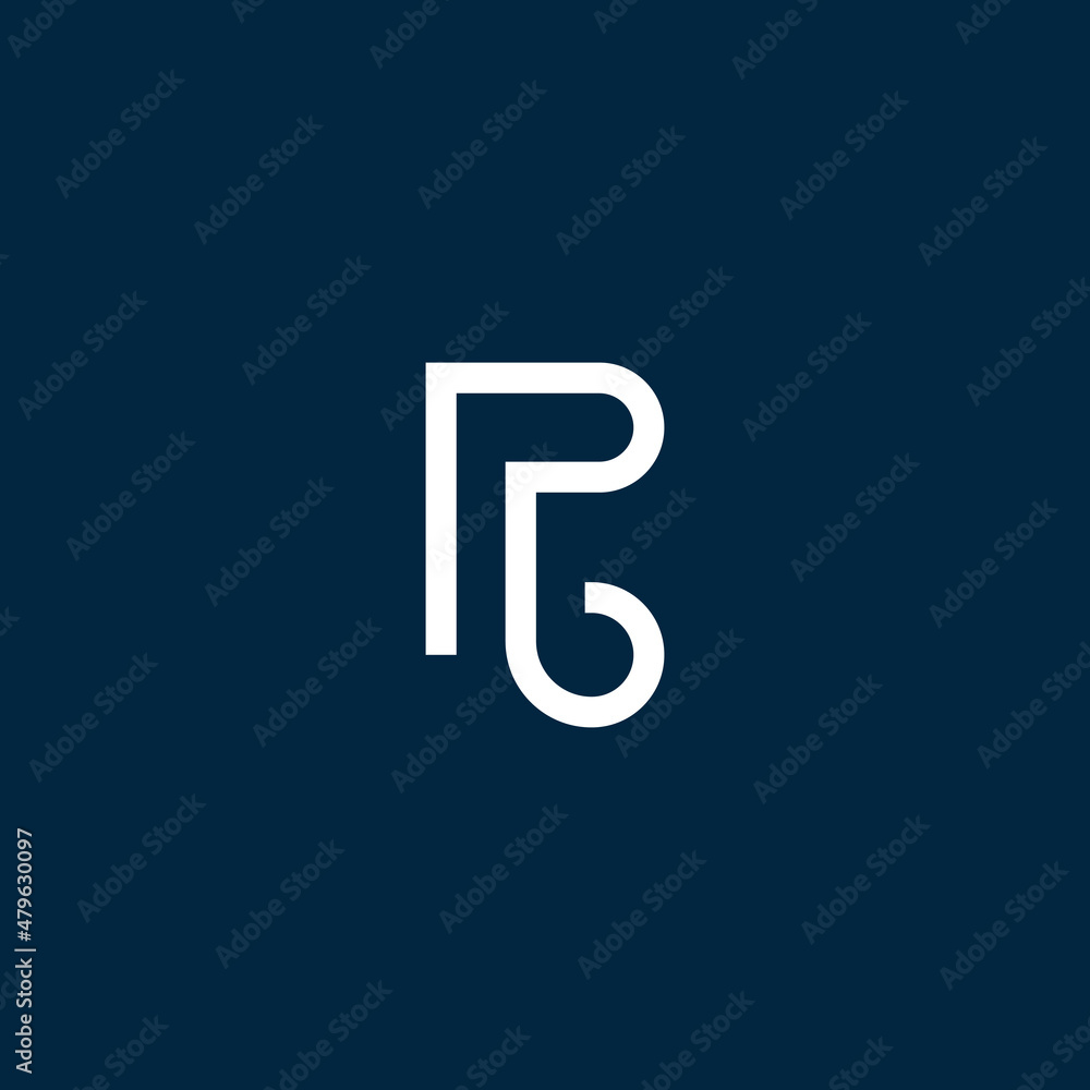 Initial Letter R Logo. White Linear Style isolated on Blue dark Background. Usable for Business and Branding Logos. Flat Vector Logo Design Template Element. Initial Letter R Logo. White Linear Style isolated on Blue dark Background. Usable for Business and Branding Logos. Flat Vector Logo Design Template Element.