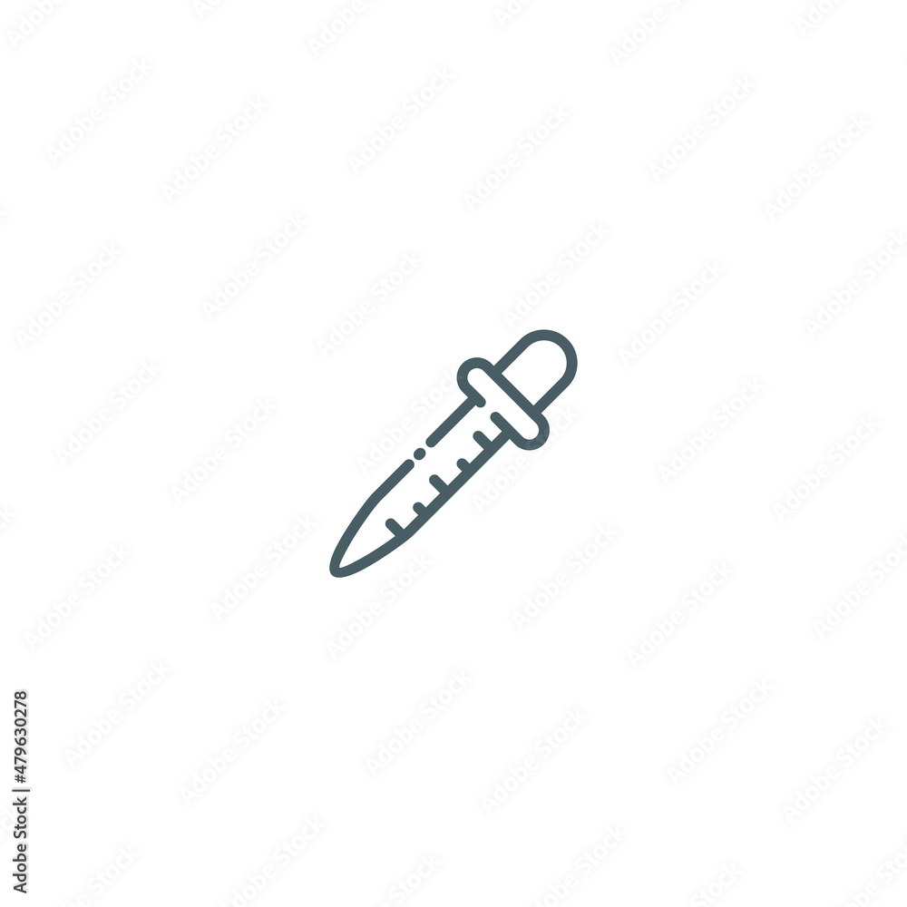 Pipet Measure Outline Icon Illustration, Line Icon, Vector, Chemical Lab tools icon. Pipet Measure Outline Icon Illustration, Line Icon, Vector, Chemical Lab tools icon.