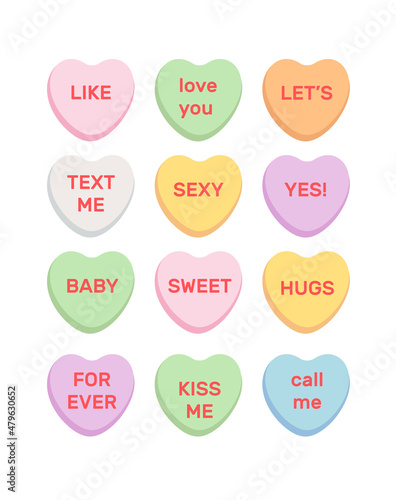 Sweet heart shape candy.