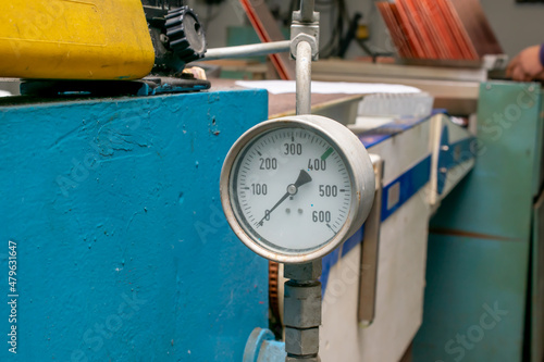 manometers, industrial barometers on machines