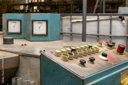 control panel  on the machine