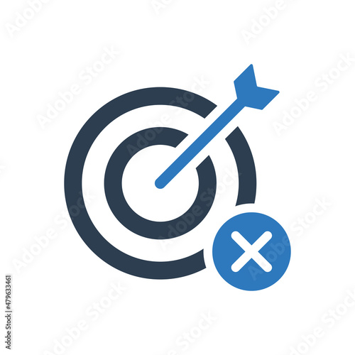 target miss icon sign symbol