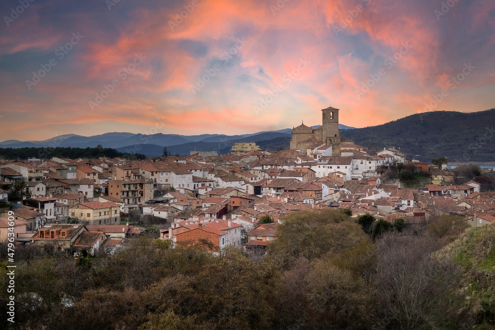 Panoramic of the town of Hervás