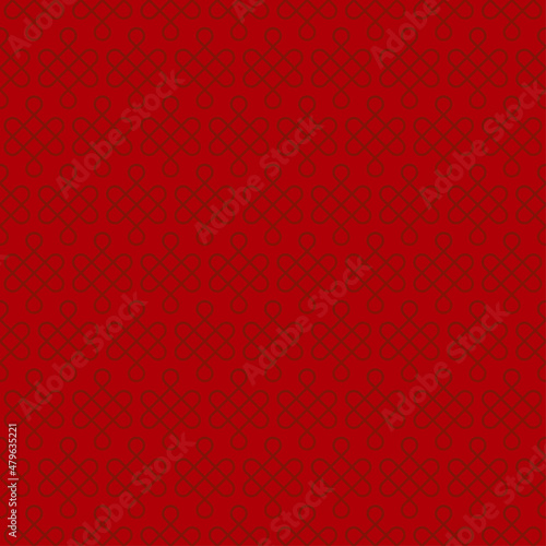 Seamless Chinese pattern with abstract geometric linear shapes. Red vector backdrop for New Year celebration.