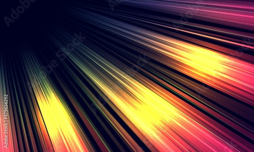 Neon abstract background with glowing lines. Northern lights. Milky Way. Flash of energy. LED strip. Refraction of light. Traces of rays. Digital technologies. Space. Vector illustration